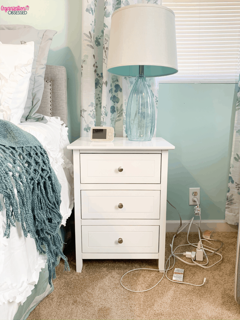 Hiding bedside cords and wires