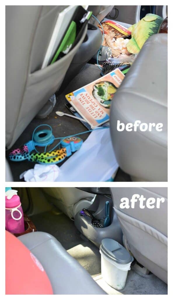 car trash can from ccereal container