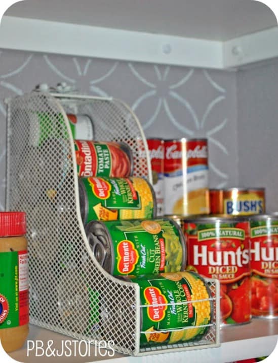 Make a canned food dispenser. Get organized! 