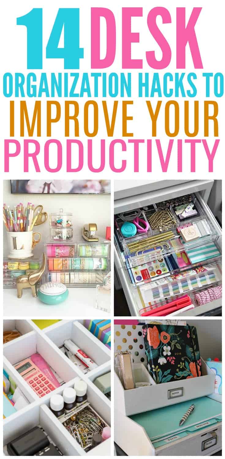 14 Desk Organization Hacks to Improve Your Productivity - Organization ...