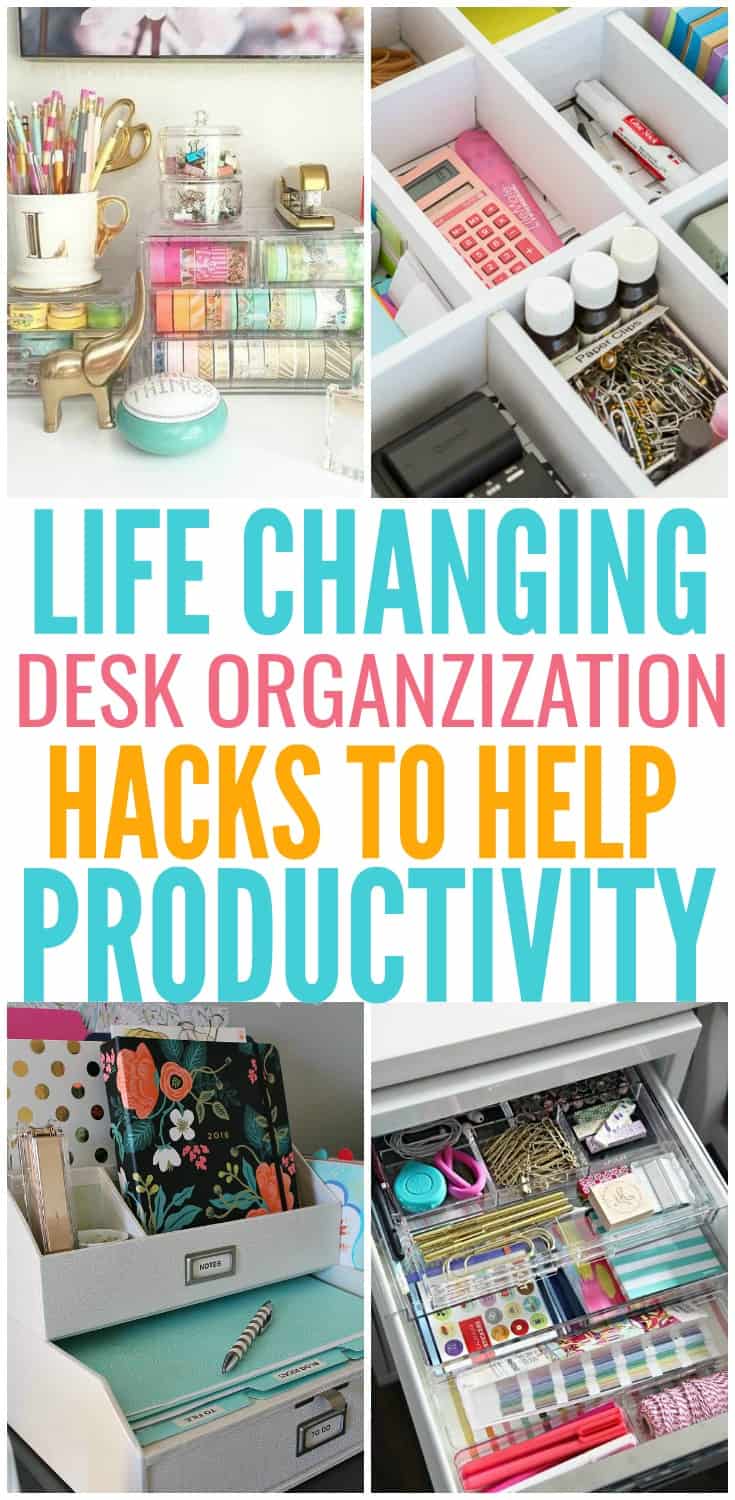 14 Desk Organization Hacks to Improve Your Productivity - Organization ...