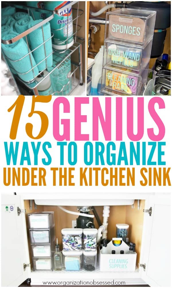 15 Genius Under The Kitchen Sink Organization Ideas - Organization Obsessed