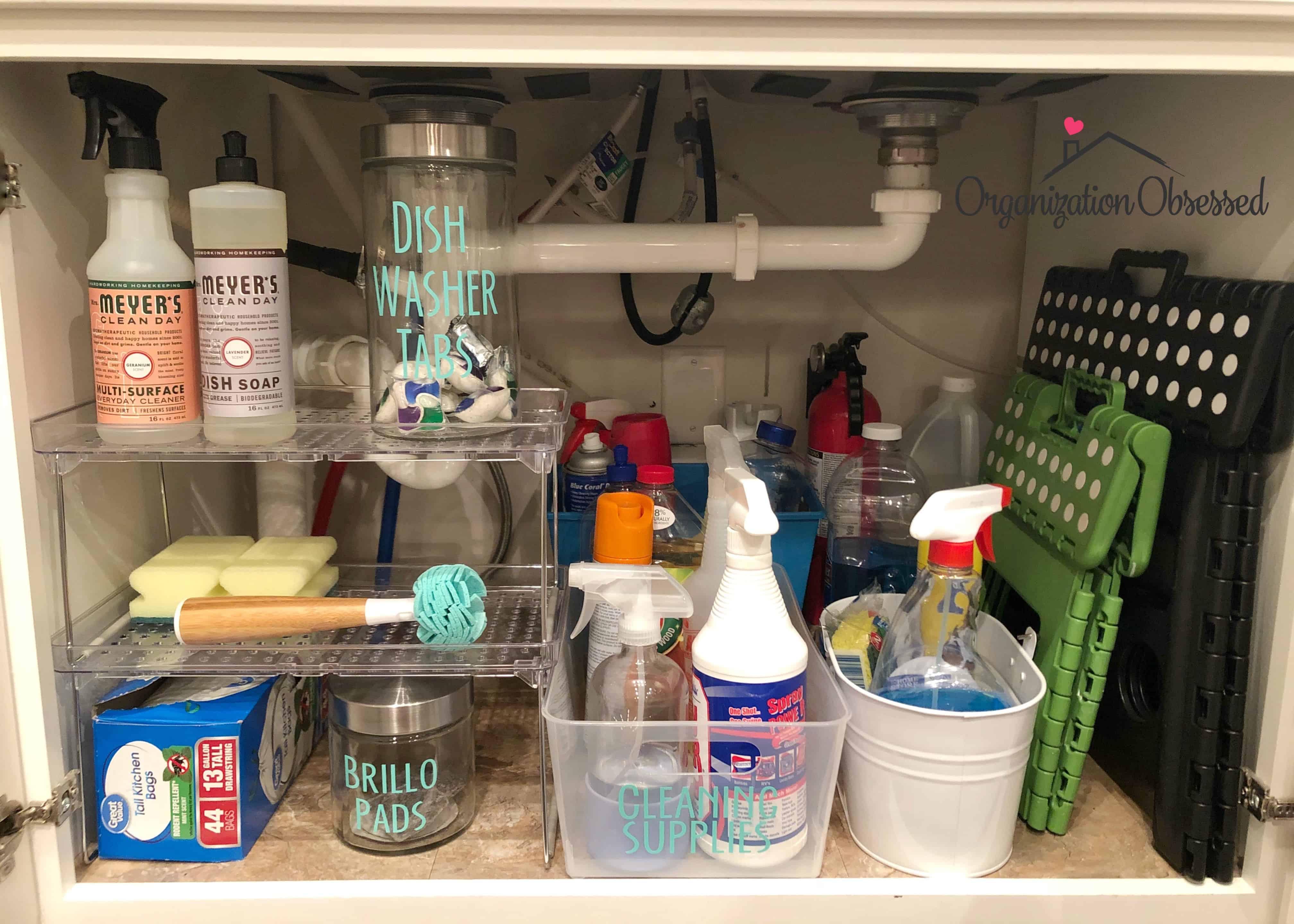 How To Organize Under The Kitchen Sink 