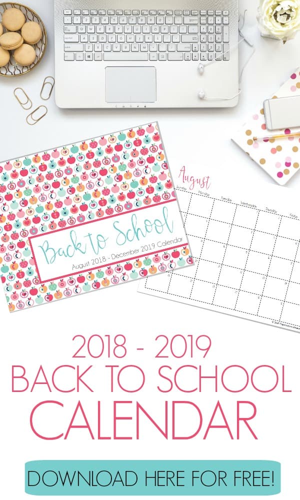 Free Back To School Calendar