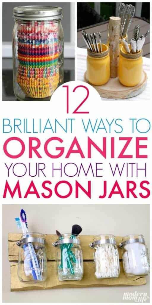 DIY Mason Jar Bathroom Storage - Liz Marie Blog