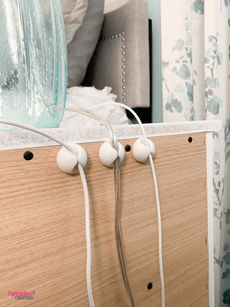 Cord Management Ideas for Nightstands, Media Cabinets, etc.!