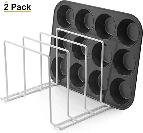 Stock Your Home Large Rust-Free Durable Coated Steel Bakeware Organizer