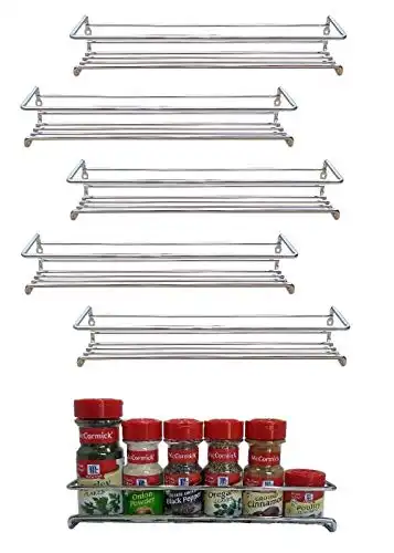 Wall mount spice rack organizer