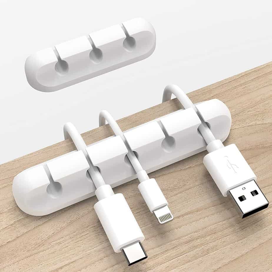 White Cable Clips