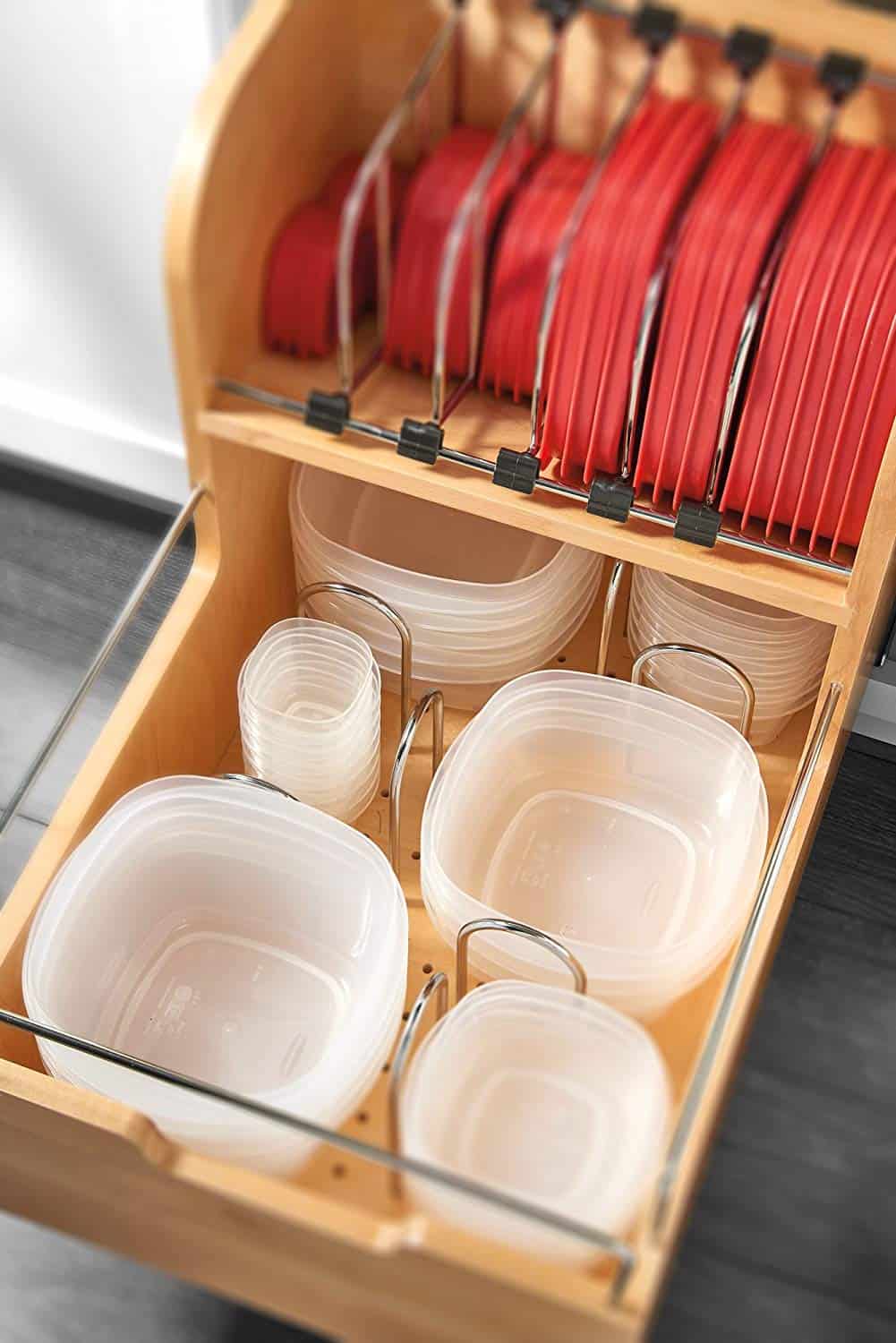 Organize Food Storage Containers and Lids - Tips