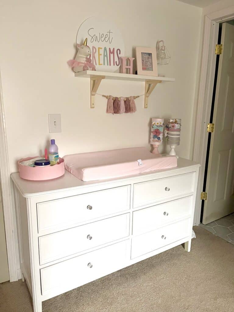 Nursery Changing Table & Dresser Storage