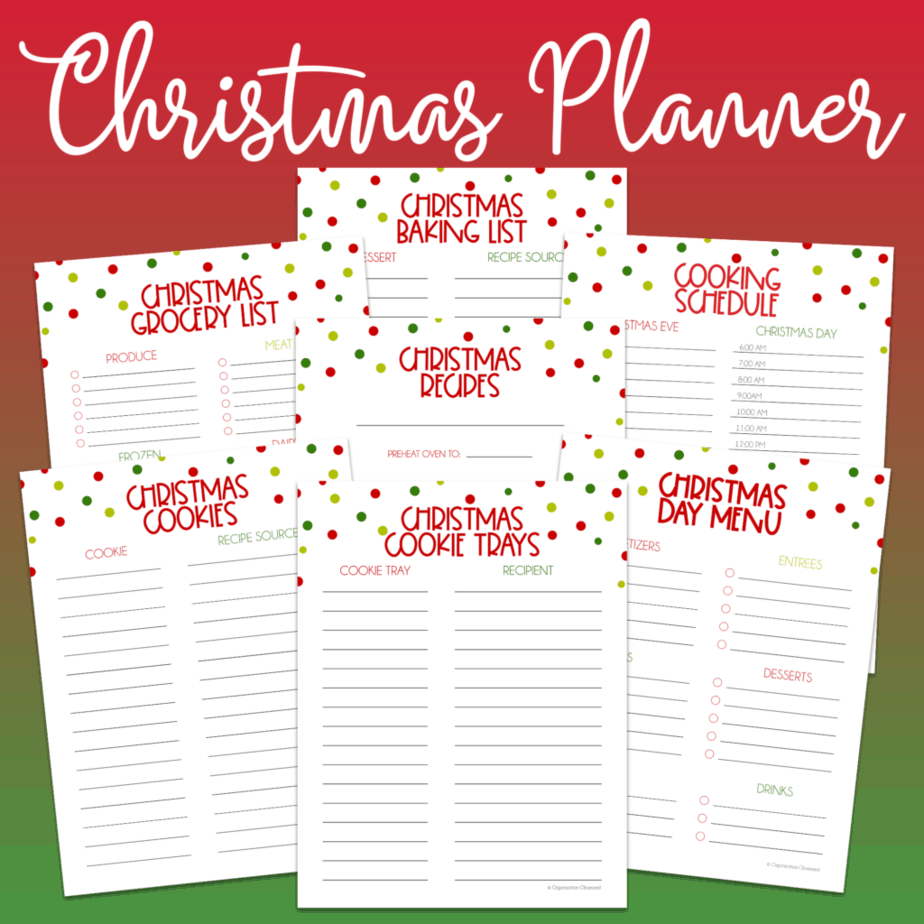 Christmas Recipe Printables