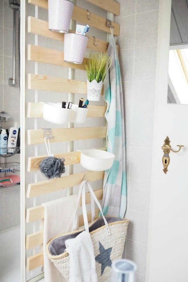 Ikea organizing hacks vertical bed slats