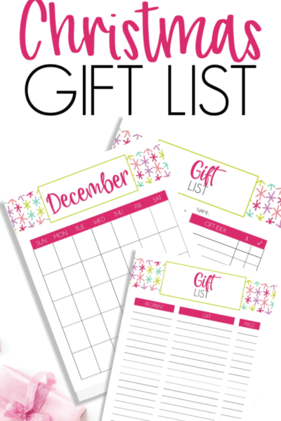 Free Christmas Gift List Planner