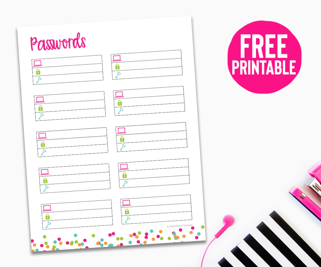 Free Password Keeper Printable Organization Obsessed free-password-keeper-printable-organization-obsessed