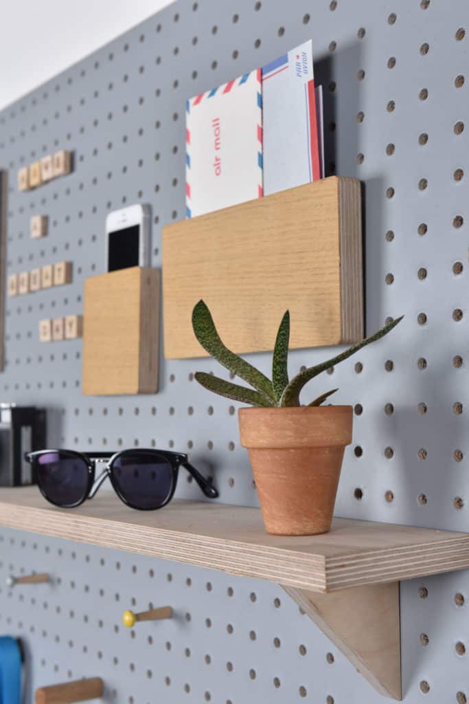 command center pegboard organization