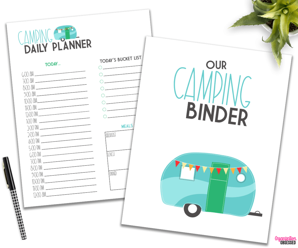 Free Camping Printables - Organization Obsessed With Regard To Camping Menu Planner Template