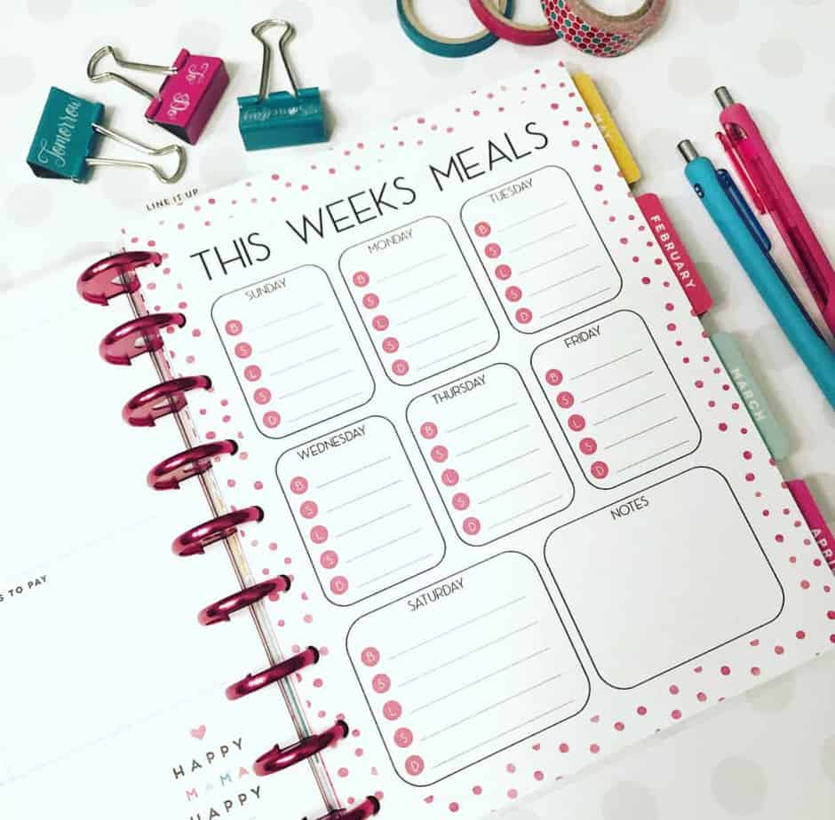 happy planner free printables garden