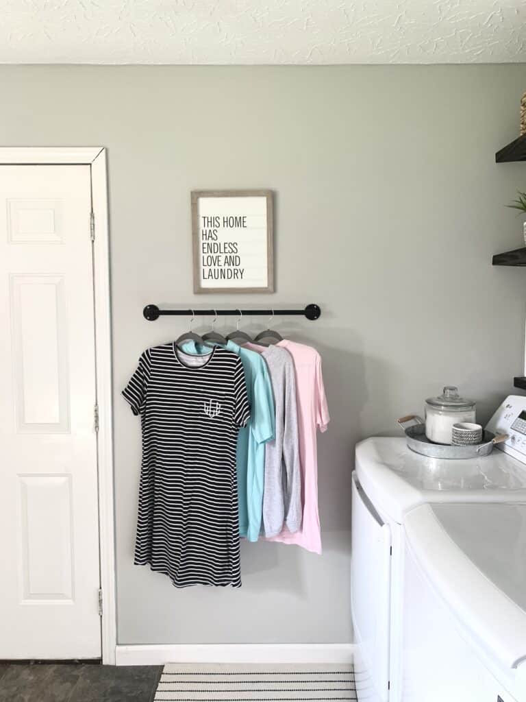 Hanging Farmhouse Laundry Towel Rack