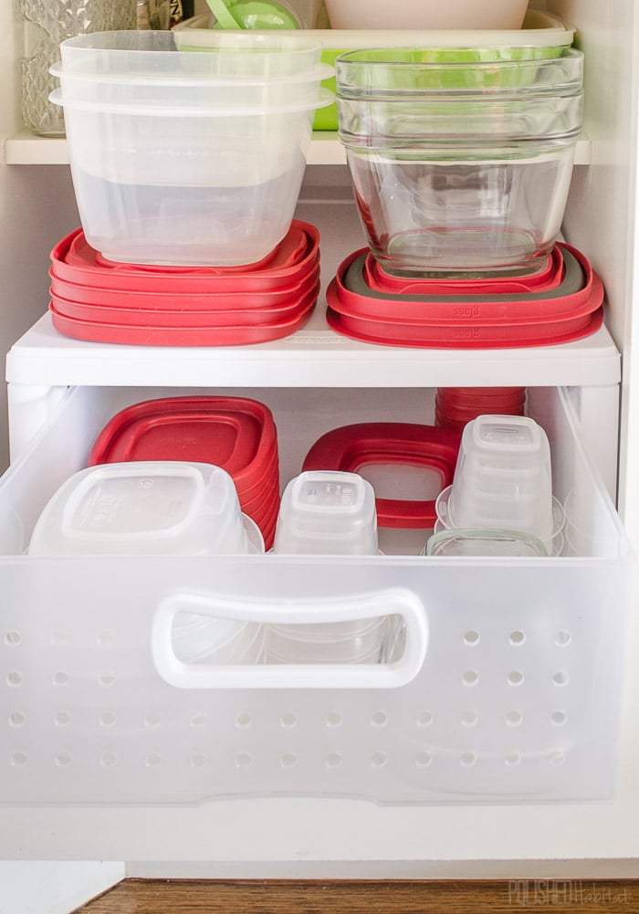 Organize Food Storage Containers and Lids - Tips