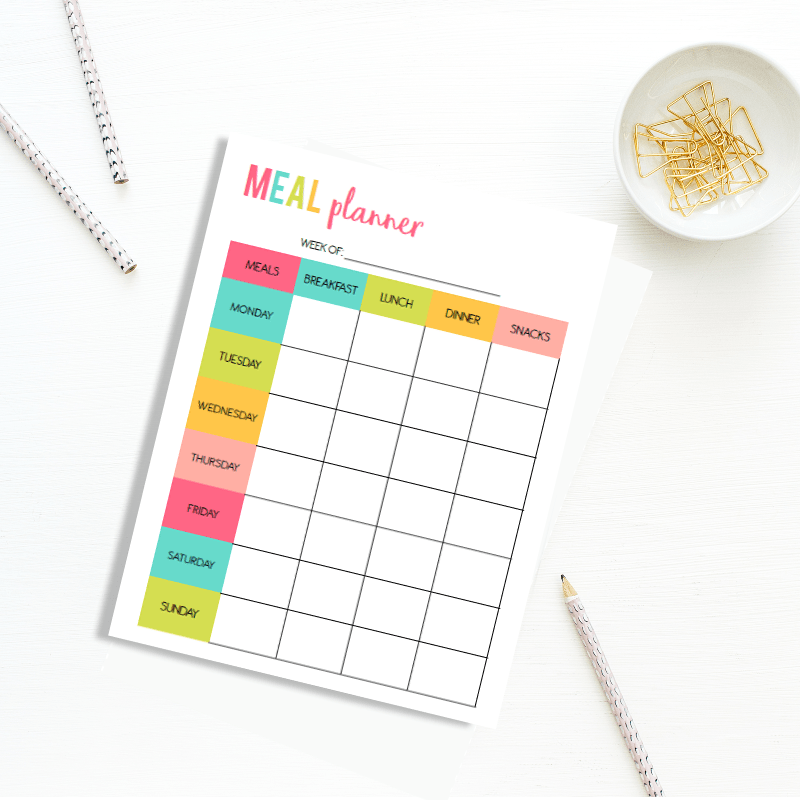 Meal Planning Printable Binder