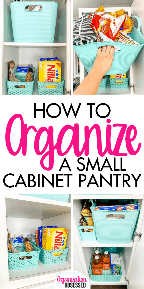 Organizing a small pantry cabinet