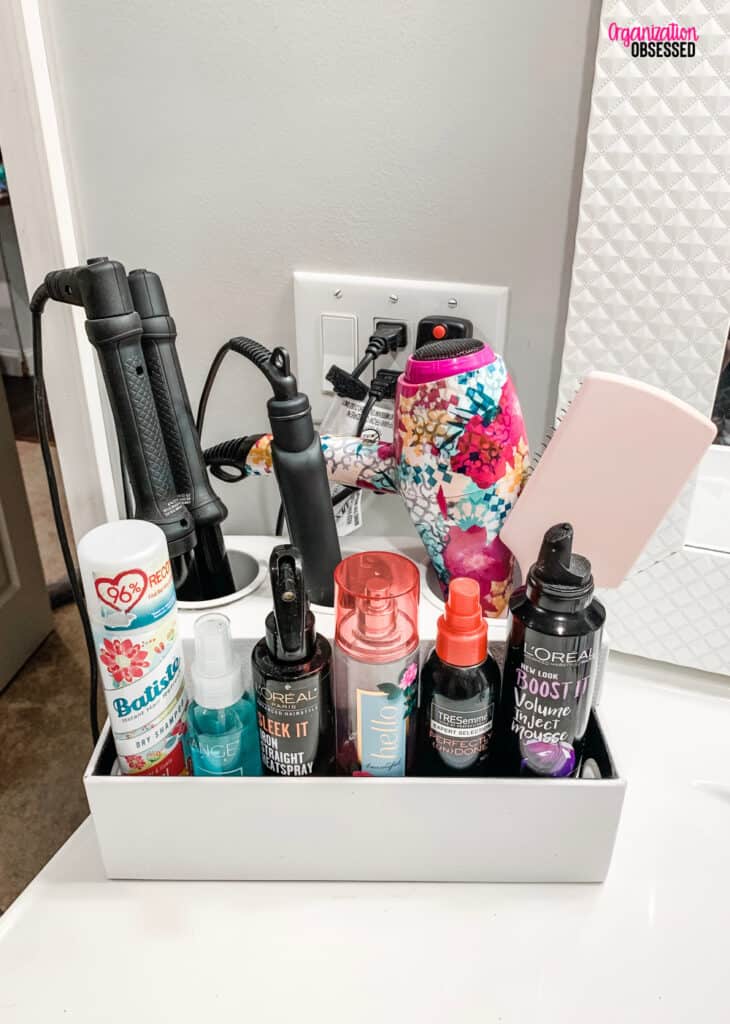 Organizing Hair Products in a Small Space