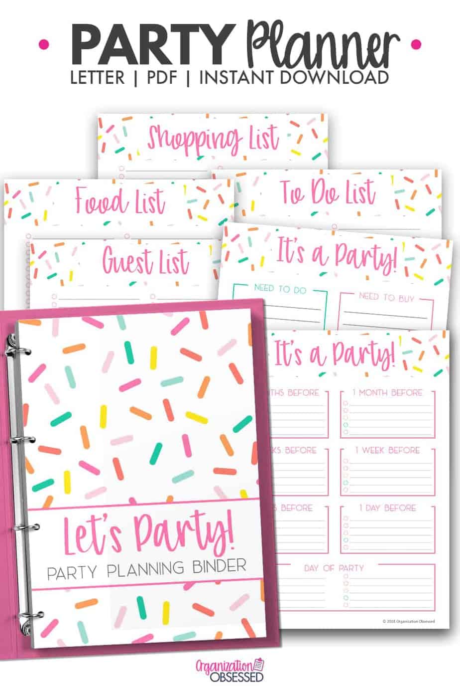 Free Printable Party Planner Organization Obsessed Free Printable Party Planner Organization Obsessed