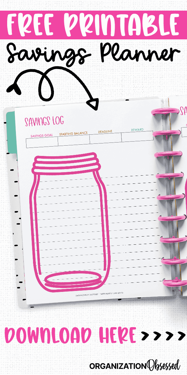free printable savings planner free printable savings planner