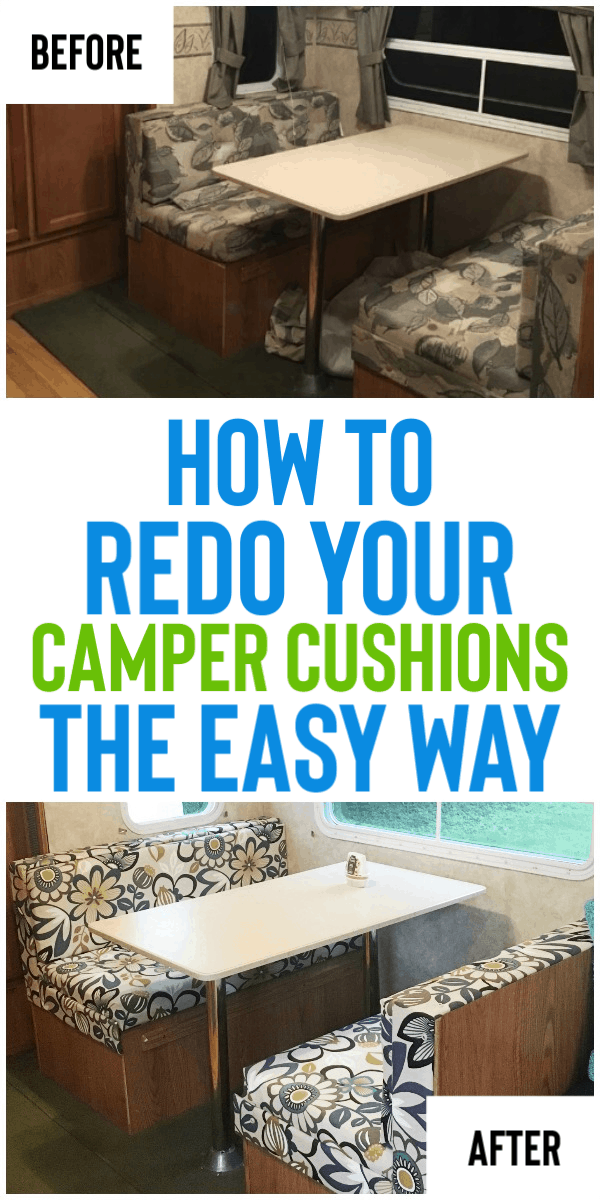 How To Reupholster Camper Cushions The Easy Way Organization Obsessed