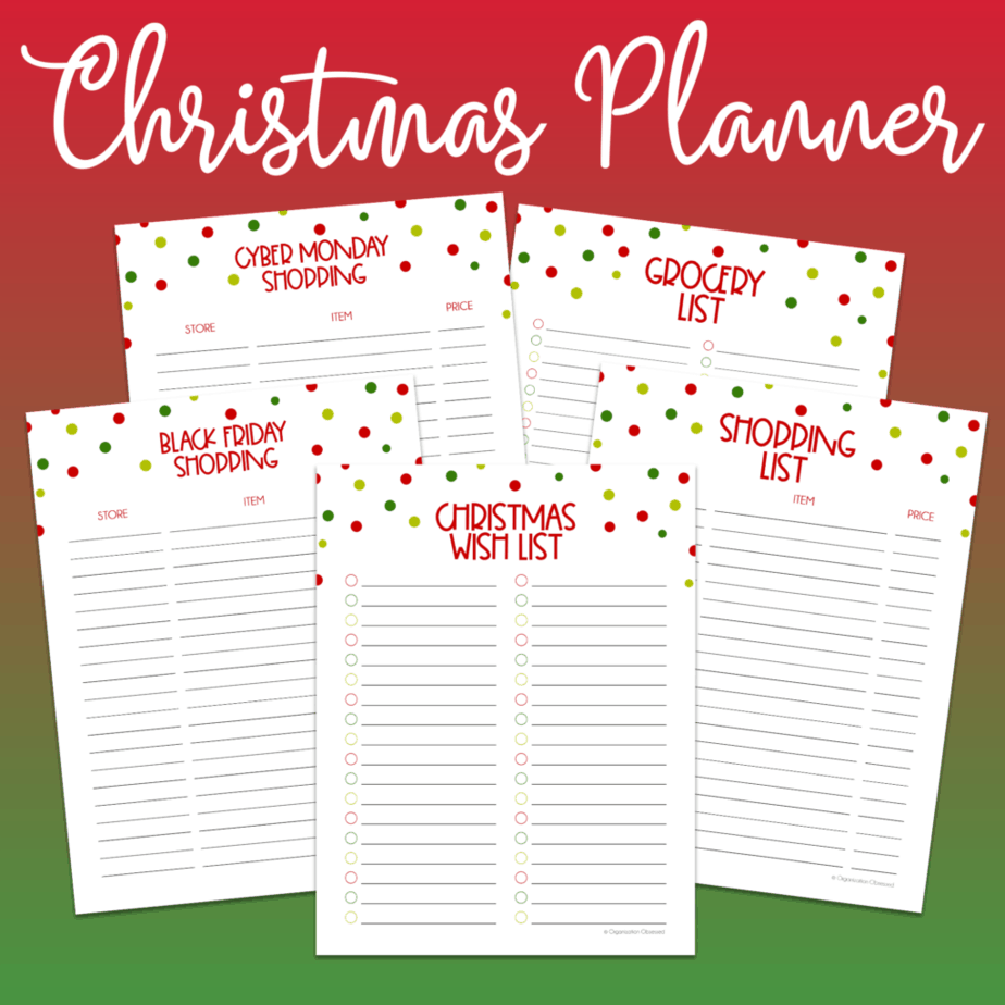 Christmas Gift List Printables