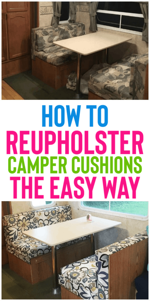 reupholster camper cushions Organization Obsessed