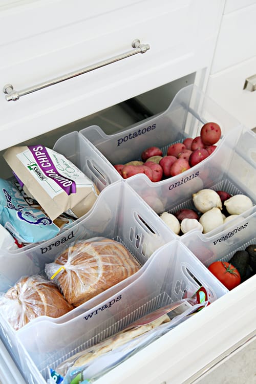 Organizing kitchen drawers